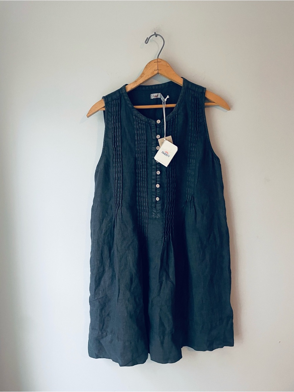 Faherty Linen Sleeveless Dress NWT Blogger Fav